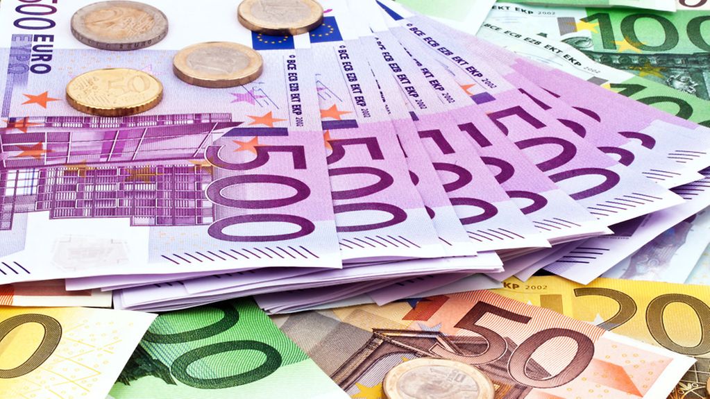 Euro-Geldscheine der Europäischen Union.