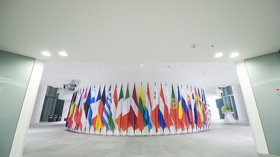 Flags at Federal Chancellery