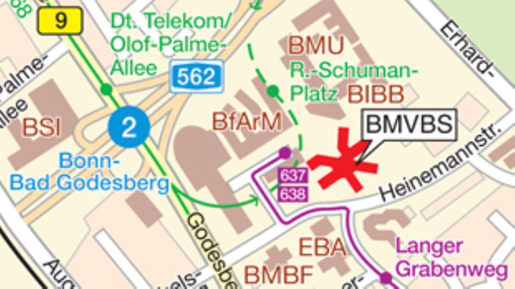 How to find the BMVBS in Bonn