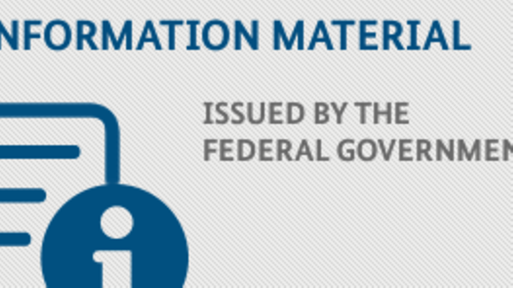 Information material issued by the Federal Government