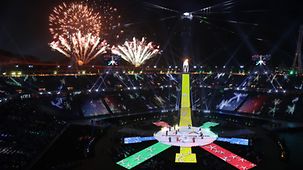 Feuerwerk zur Abschlusszeremonie der Paralympischen Spiele in Südkorea.