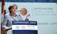 Bundeskanzlerin Angela Merkel während einer Rede auf der UN-Klimakonferenz.