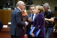 Bundeskanzlerin Angela Merkel im Gespräch mit Giorgos Papandreou