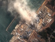 Satellite photo taken Monday, March 14, 2011 after a second explosion