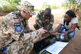 Bundeswehrsoldat im Friedenseinsatz in Afrika