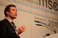 Nato-Generalsekretär Anders Fogh Rasmussen während seiner Rede