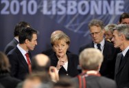 Angela Merkel en compagnie de collègues
