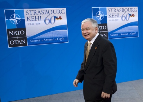 Arrival of the Polish President Lech Kaczynski at the Kurhaus in Baden-Baden