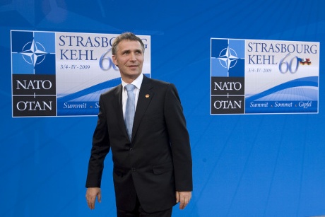 Arrival of the Norwegian Prime Minister Jens Stoltenberg at the Kurhaus in Baden-Baden