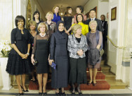 Group photo of spouses of the heads of state and government