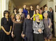 Group photo of spouses of the heads of state and government before their dinner